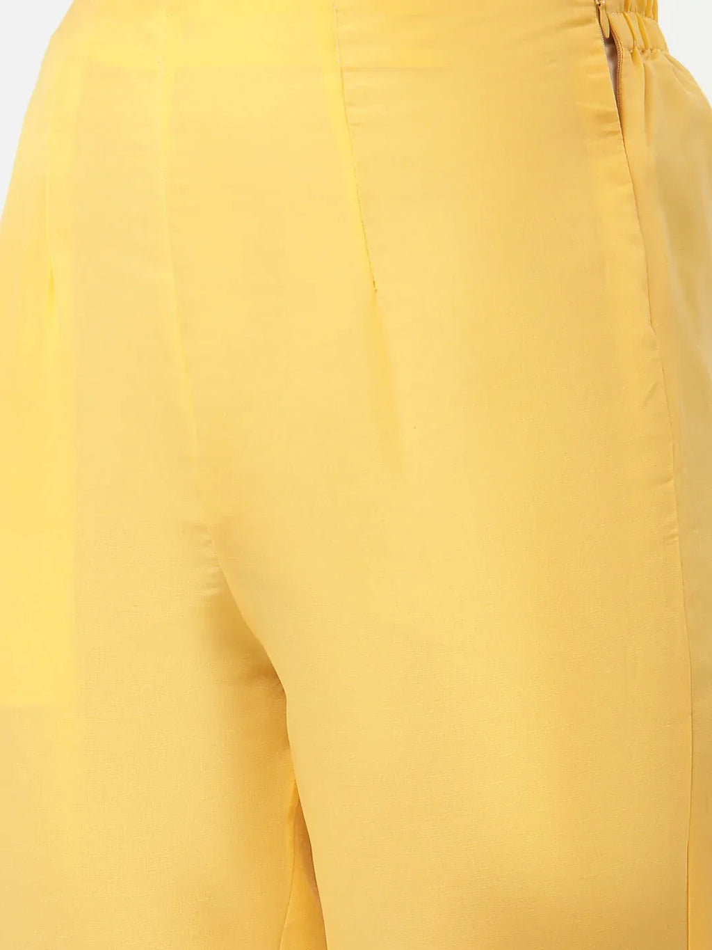 Jompers Women's Yellow Embroidered Regular Kurta with Trousers & With Dupatta | Grocsy