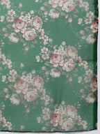 Jompers Women's Floral Embroidered Kurta with Trousers & With Dupatta - Green | Grocsy