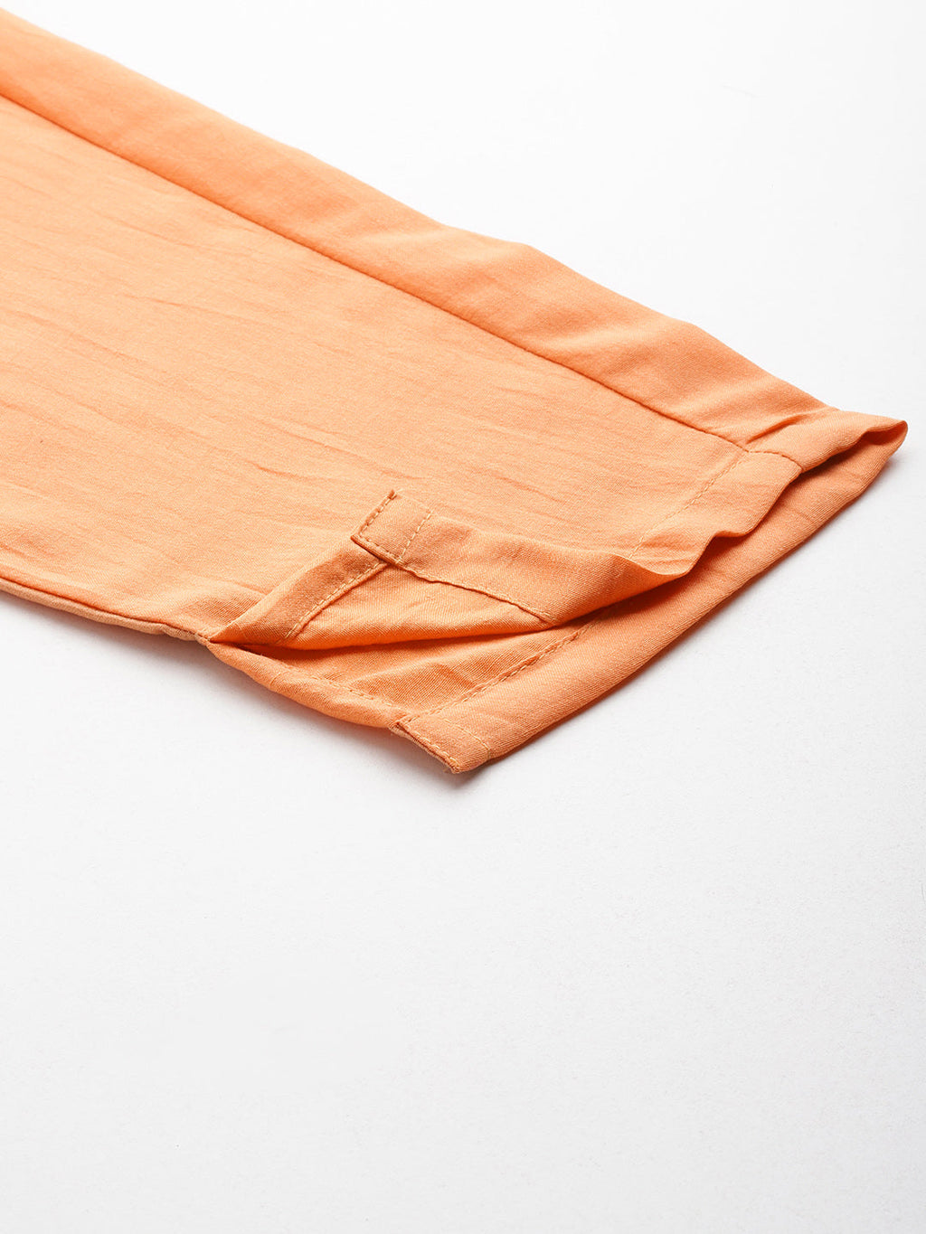 Jompers Women's Embroidered Thread Work Kurta & Trousers With Dupatta - Orange | Grocsy