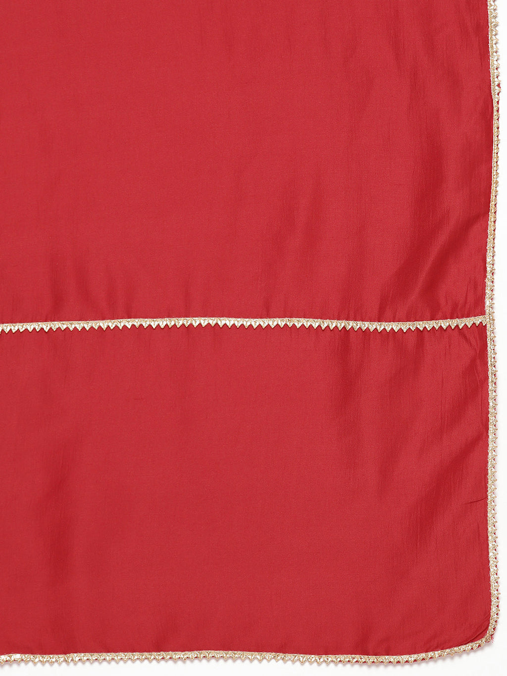 Jompers Women's Embroidered Silk Flared kurta,pant with dupatta set - Red | Grocsy