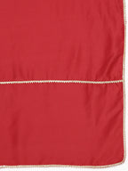 Jompers Women's Embroidered Silk Flared kurta,pant with dupatta set - Red | Grocsy