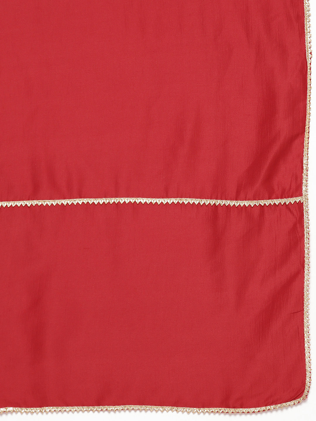 Jompers Women's Embroidered Silk Flared kurta,pant with dupatta set - Red | Grocsy