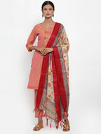 Jompers Women Pink Solid Kurta with Trousers & Dupatta | Grocsy