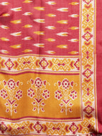 Jompers Women Yellow Self-Striped Kurta with Trousers & Art Silk Printed Dupatta | Grocsy