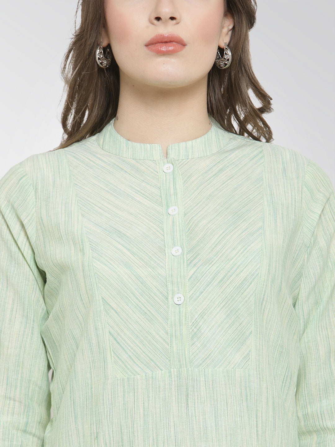 Jompers Women Green self design straight Kurta | Grocsy