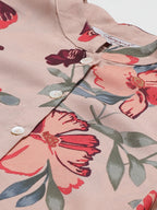 Jompers Women Peach & Red Printed Summer-cool A-line Kurta | Grocsy