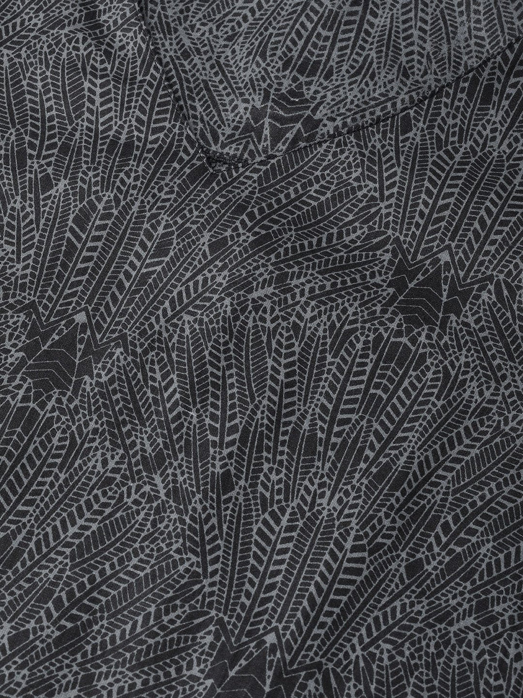 Jompers Women Charcoal Grey & Black Printed Straight Kurta | Grocsy