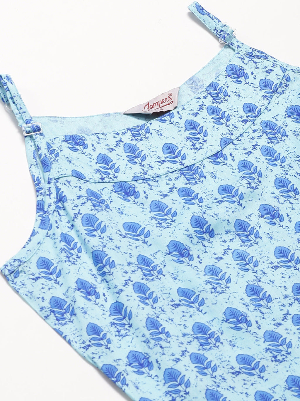 Jompers Women Blue Printed Straight Kurta | Grocsy