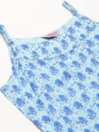 Jompers Women Blue Printed Straight Kurta | Grocsy