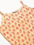 Jompers Women Yellow Printed Straight Kurta | Grocsy