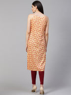 Jompers Women Yellow Printed Straight Kurta | Grocsy