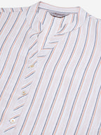 Jompers Women White & Orange Striped Indigo Fusion Kurta | Grocsy