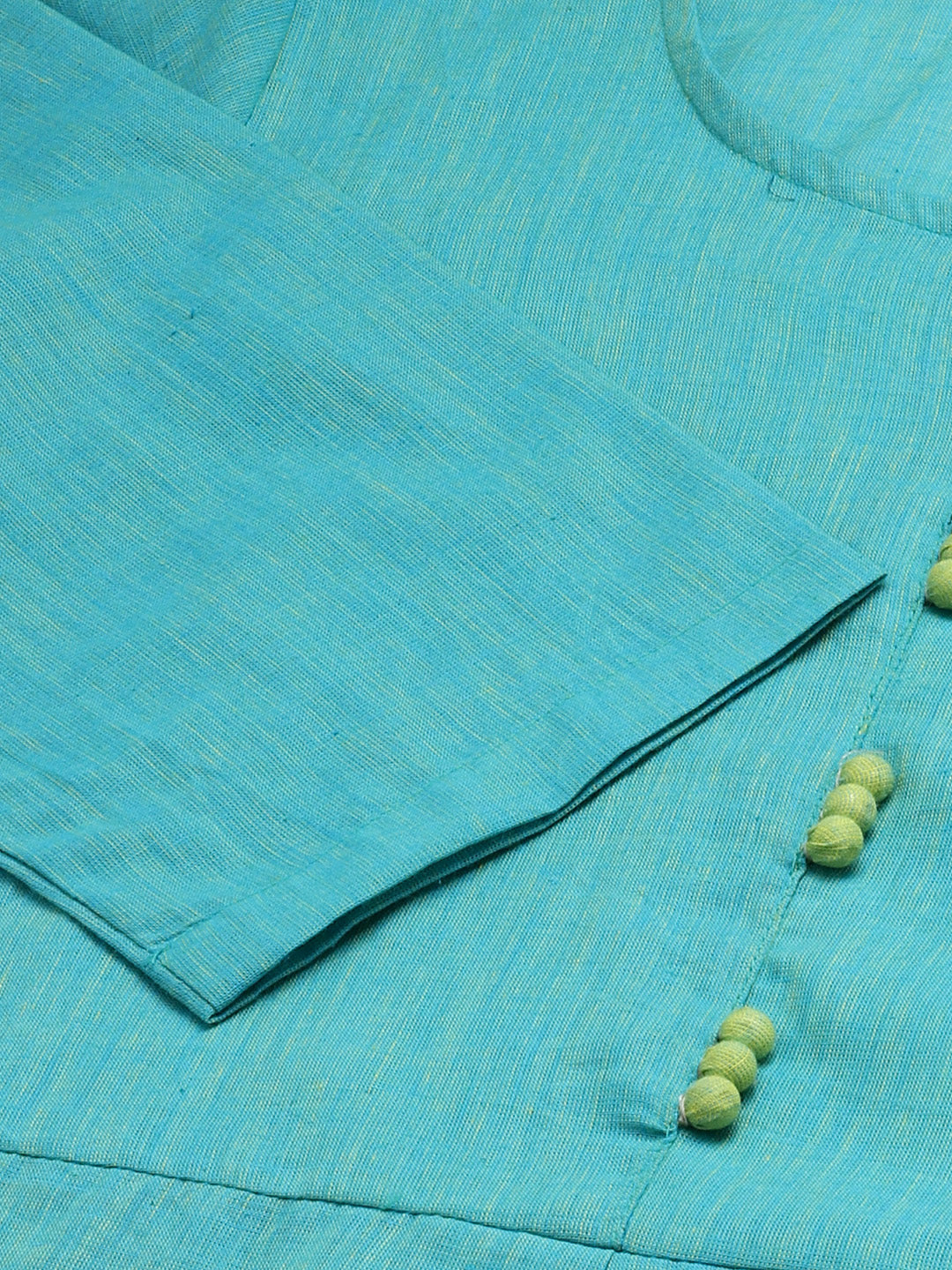 Jompers Women Blue Woven Design Pure Cotton Straight Pleated Kurta | Grocsy