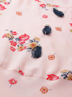 Jompers Women Pink & Red Floral Printed A-Line Kurta | Grocsy