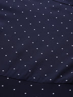 Jompers Women Navy Blue & White Polka Dots Print Bell Sleeves Anarkali Kurta | Grocsy