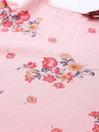 Jompers Women Pink & Red Floral Printed Kurta | Grocsy