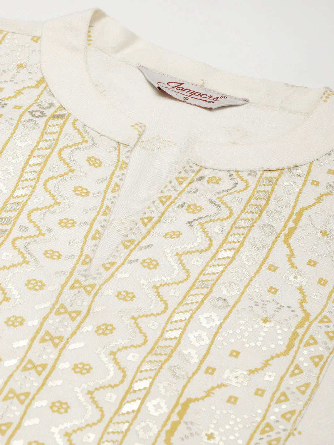 Jompers Women's Yok-Design Faired Kurta - Yellow | Grocsy