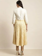 Jompers Women's Yok-Design Faired Kurta - Yellow | Grocsy