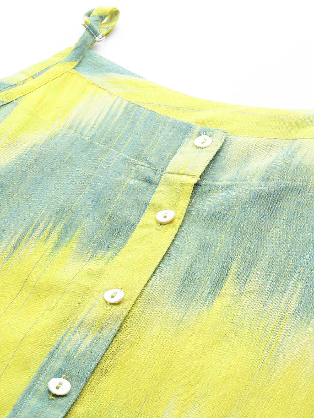 Jompers Women's Pure Cotton Yellow Ikkat Kurta | Grocsy