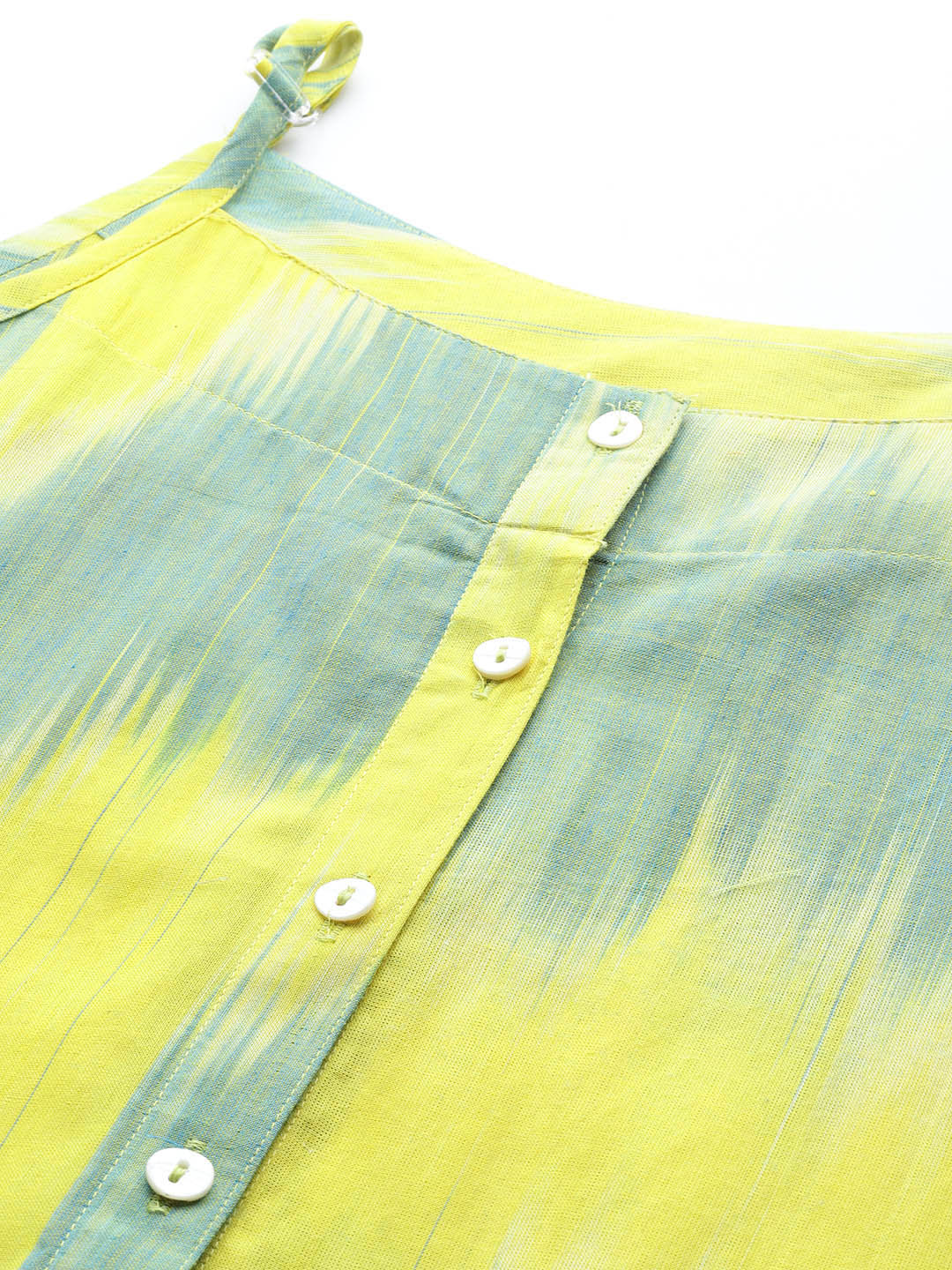 Jompers Women's Pure Cotton Yellow Ikkat Kurta | Grocsy