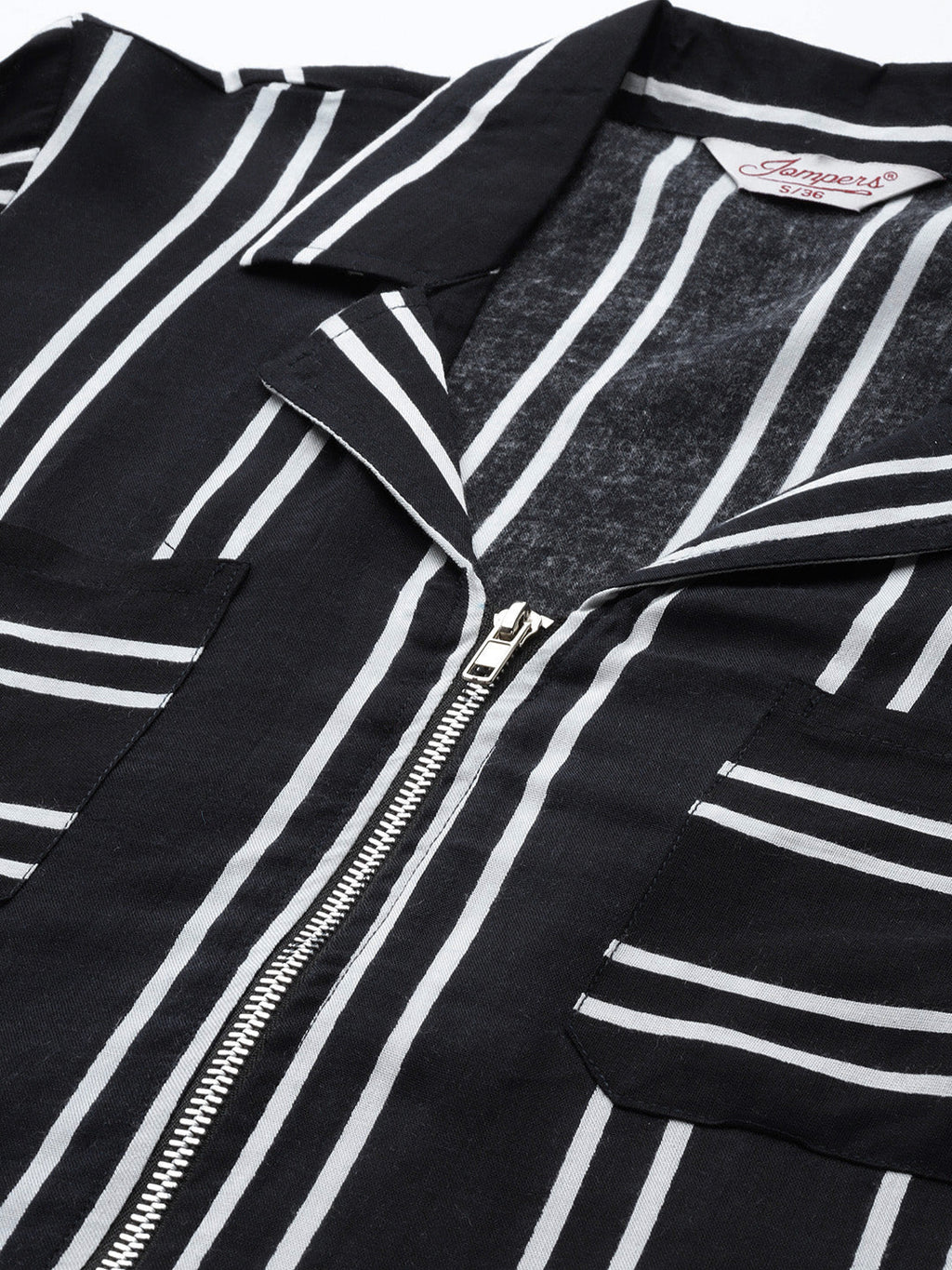 Jompers Women's Black Striped Kurta | Grocsy
