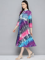 Jompers Women's Ombre effect flared dress - Purple | Grocsy
