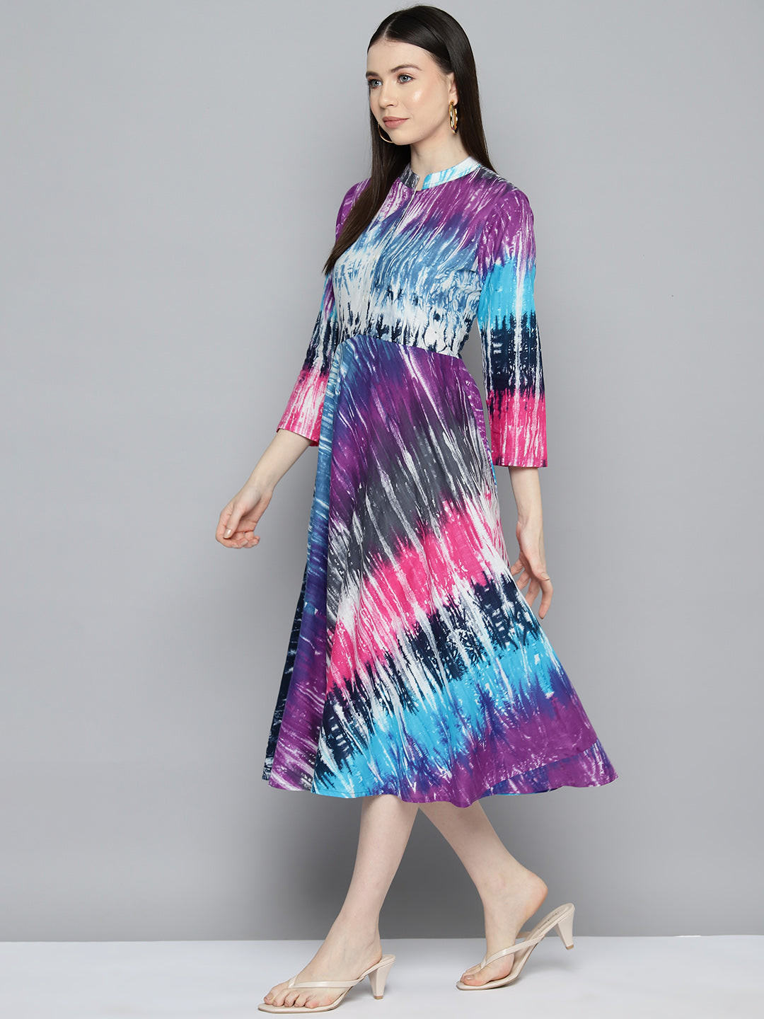 Jompers Women's Ombre effect flared dress - Purple | Grocsy