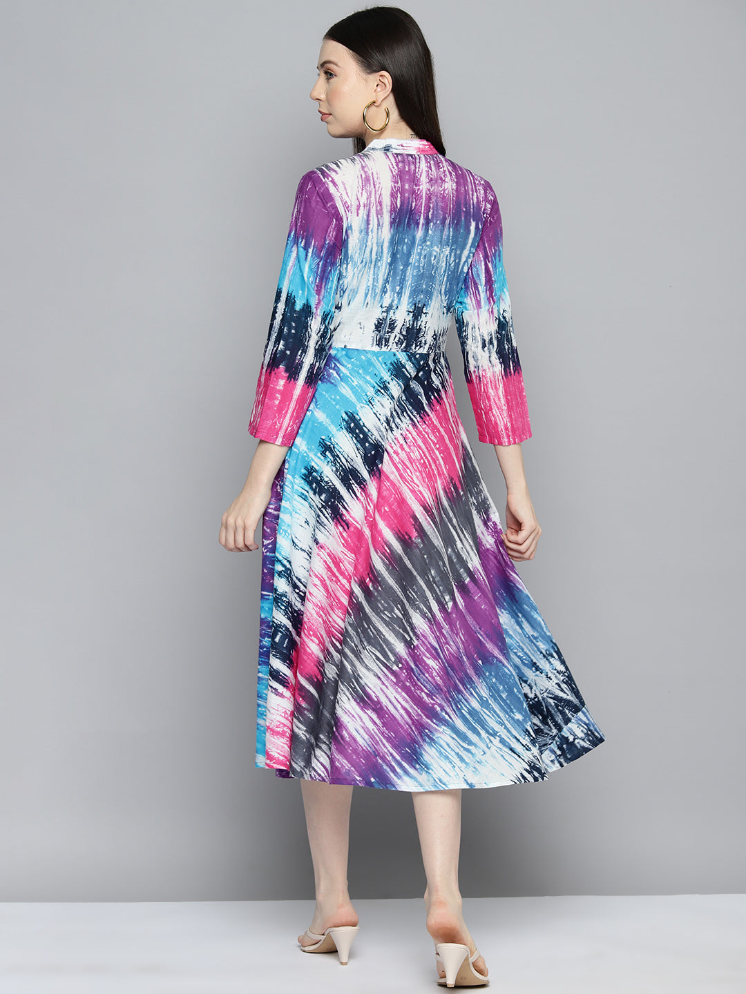 Jompers Women's Ombre effect flared dress - Purple | Grocsy