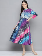 Jompers Women's Ombre effect flared dress - Purple | Grocsy