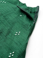 Jompers Women's Mirror Work Lehenga Choli With printed Organza dupatta - Green | Grocsy