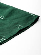 Jompers Women's Mirror Work Lehenga Choli With printed Organza dupatta - Green | Grocsy