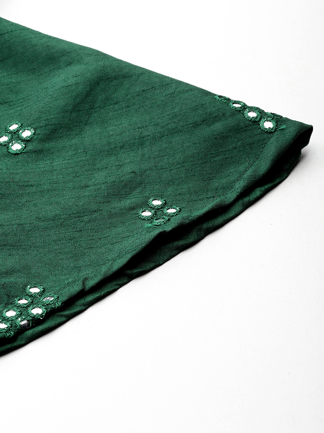 Jompers Women's Mirror Work Lehenga Choli With printed Organza dupatta - Green | Grocsy