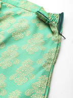 Jompers Women's Cutdana emblished Jacqard Lehenga Choli with dupatta - Green | Grocsy
