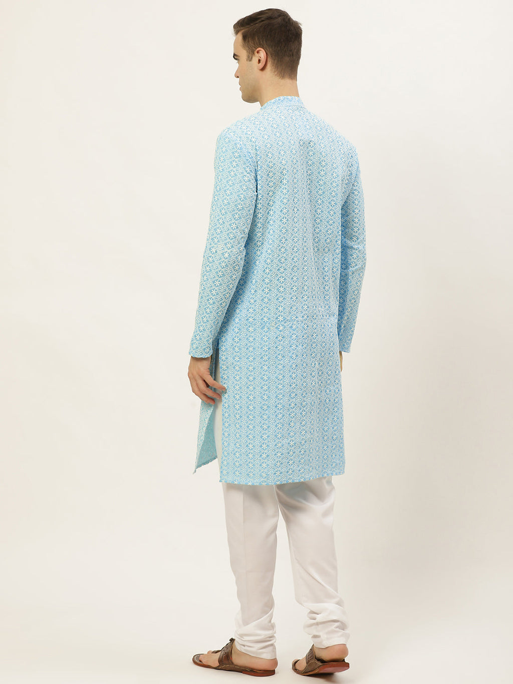 Jompers Men's Sky Embroidered Kurta Payjama Sets | Grocsy