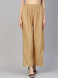 Jompers Women Beige Solid Straight Palazzos | Grocsy