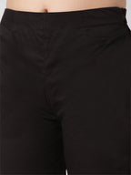 Jompers Women Black Smart Slim Fit Solid Regular Trousers | Grocsy