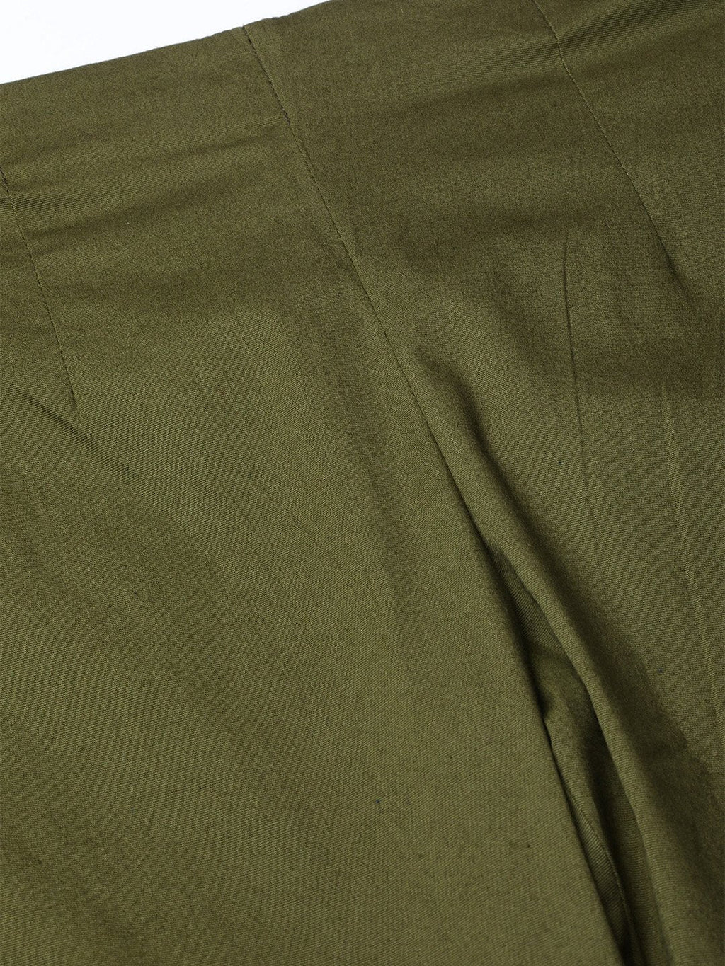 Jompers Women Olive Green Smart Slim Fit Solid Regular Trousers | Grocsy
