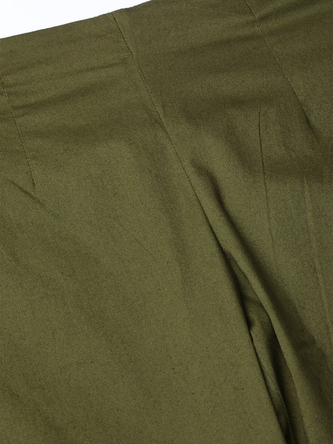 Jompers Women Olive Green Smart Slim Fit Solid Regular Trousers | Grocsy