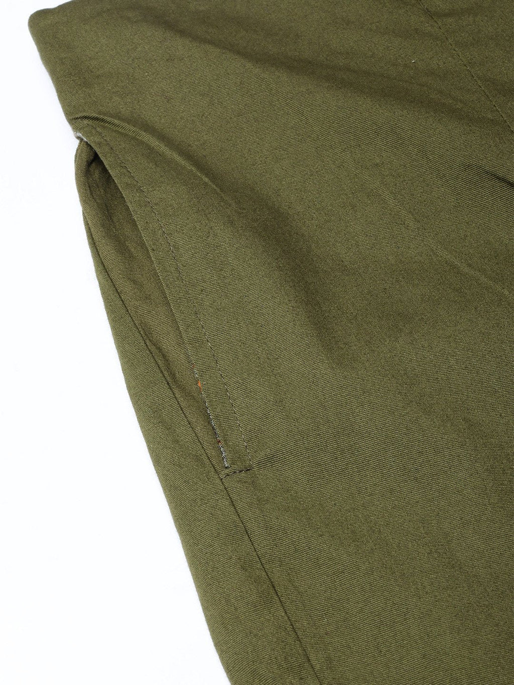 Jompers Women Olive Green Smart Slim Fit Solid Regular Trousers | Grocsy