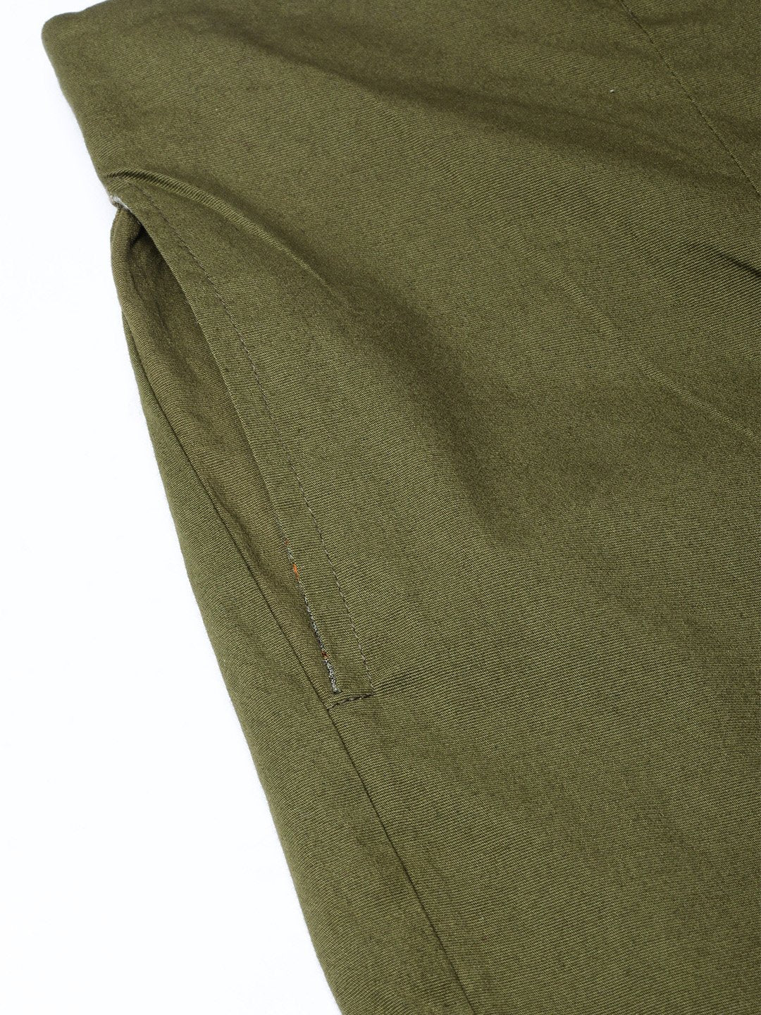 Jompers Women Olive Green Smart Slim Fit Solid Regular Trousers | Grocsy