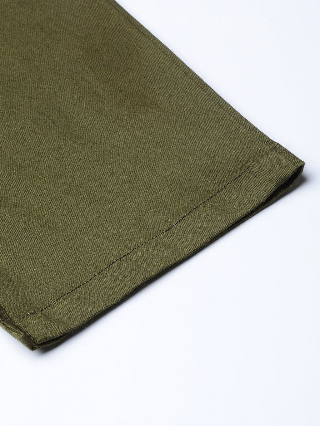 Jompers Women Olive Green Smart Slim Fit Solid Regular Trousers | Grocsy