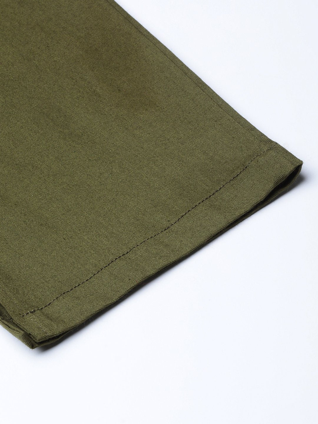 Jompers Women Olive Green Smart Slim Fit Solid Regular Trousers | Grocsy