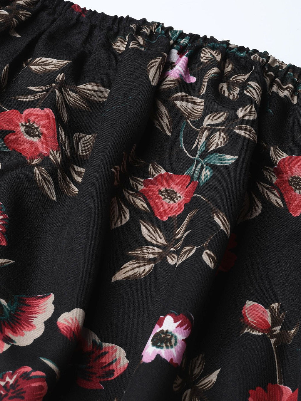 Jompers Women Black Printed Bardot Top | Grocsy