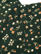 Jompers Women Green & Brown Printed A-Line Top | Grocsy