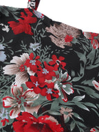 Jompers Women Black & Red Printed Tiered Top | Grocsy