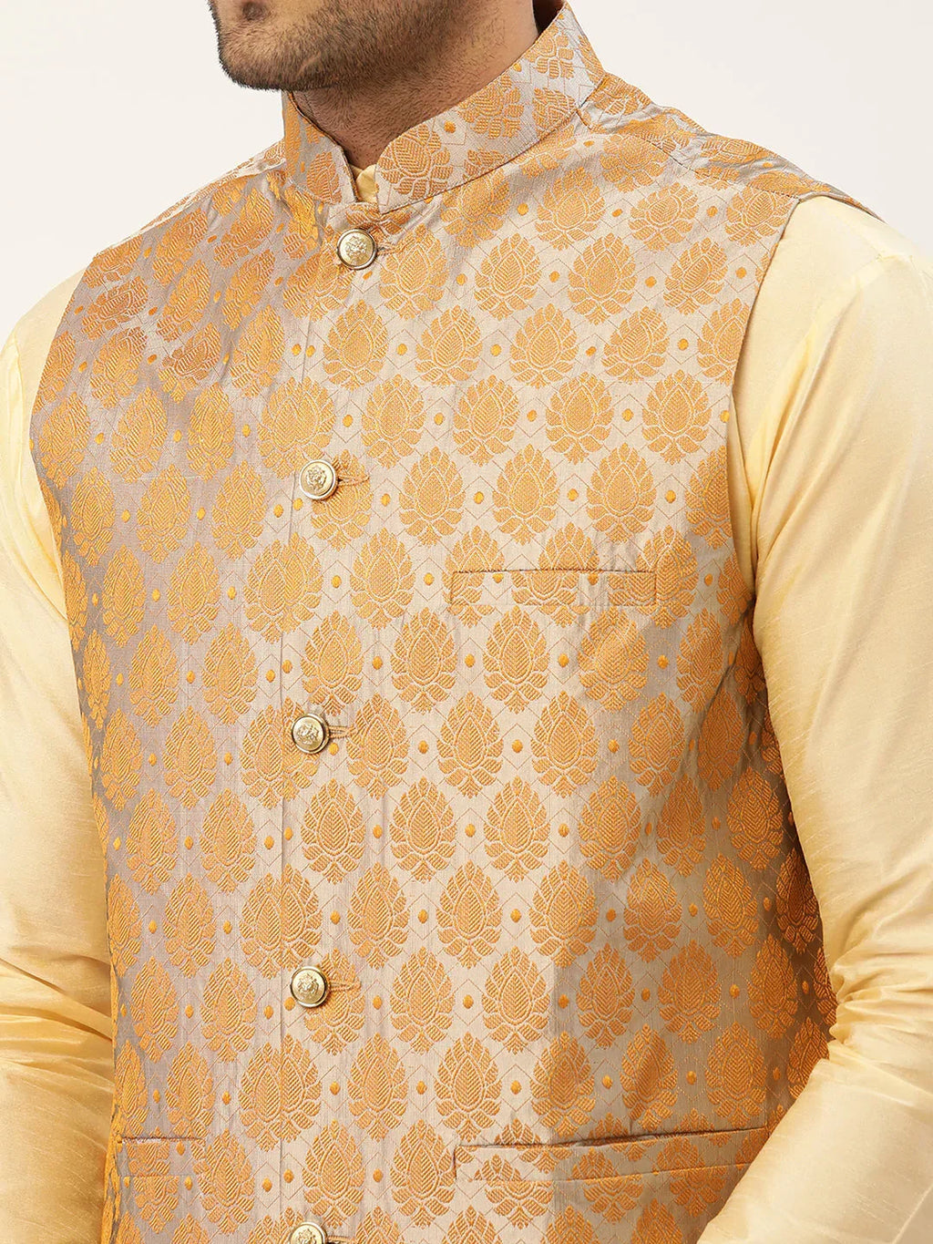 Jompers Men's Silver Self-Designed Waistcoat | Grocsy