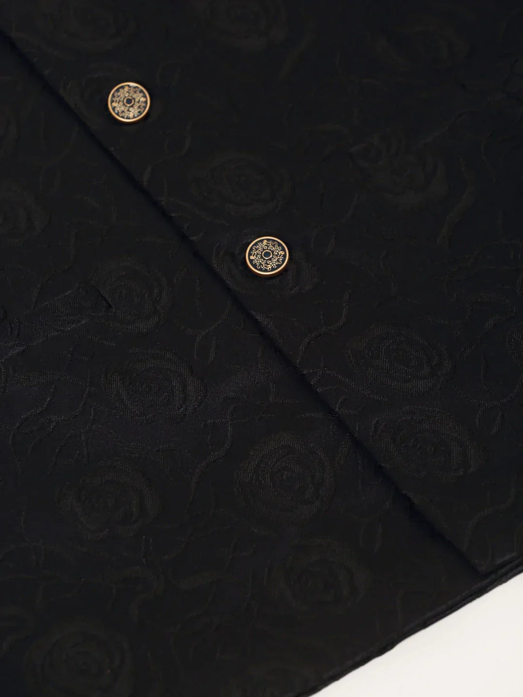 Jompers Men's Navy & Black embossed Nehru Jacket | Grocsy