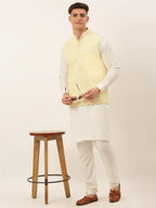 Jompers Men's Lemon Embroidered Nehru Jackets | Grocsy