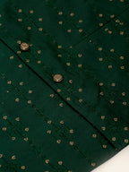 Jompers Men's Green Embroidered Woven Nehru Jackets | Grocsy