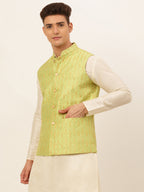 Jompers Men's Embroidered Waistcoat - Green | Grocsy